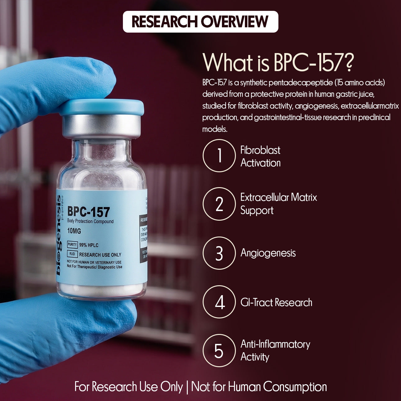 BPC-157 · 10mg Body Protection Compound · Tissue Repair & Regenerative