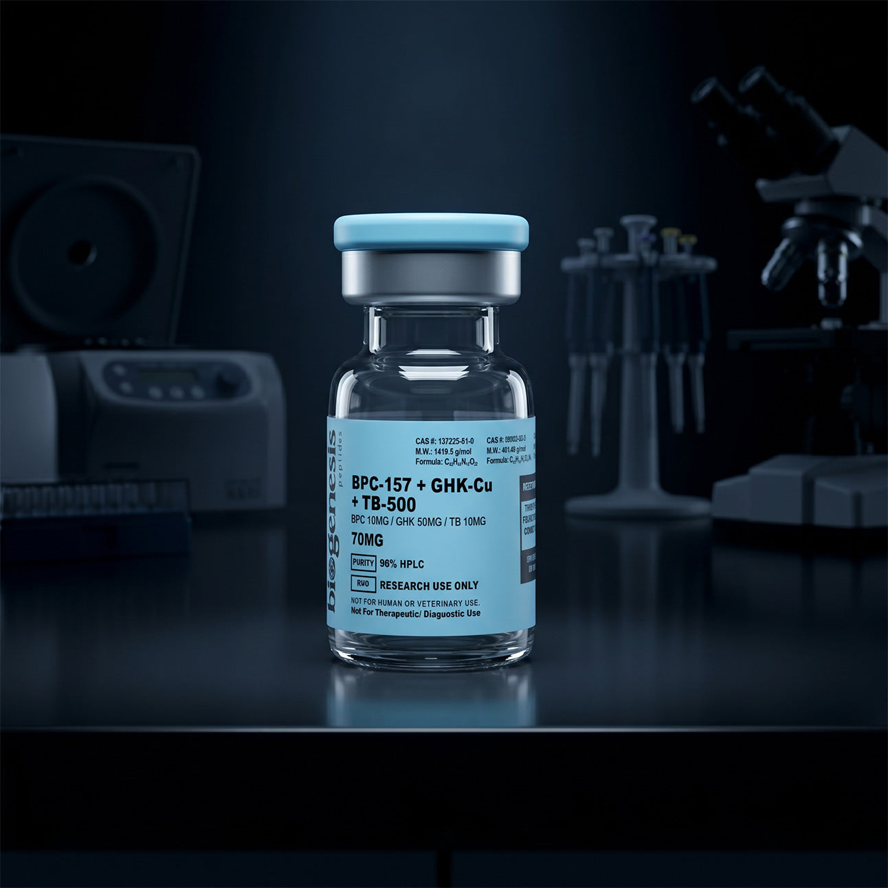 GLOW — BPC-157 (10mg) + GHK-Cu (50mg) + TB-500 (10mg)