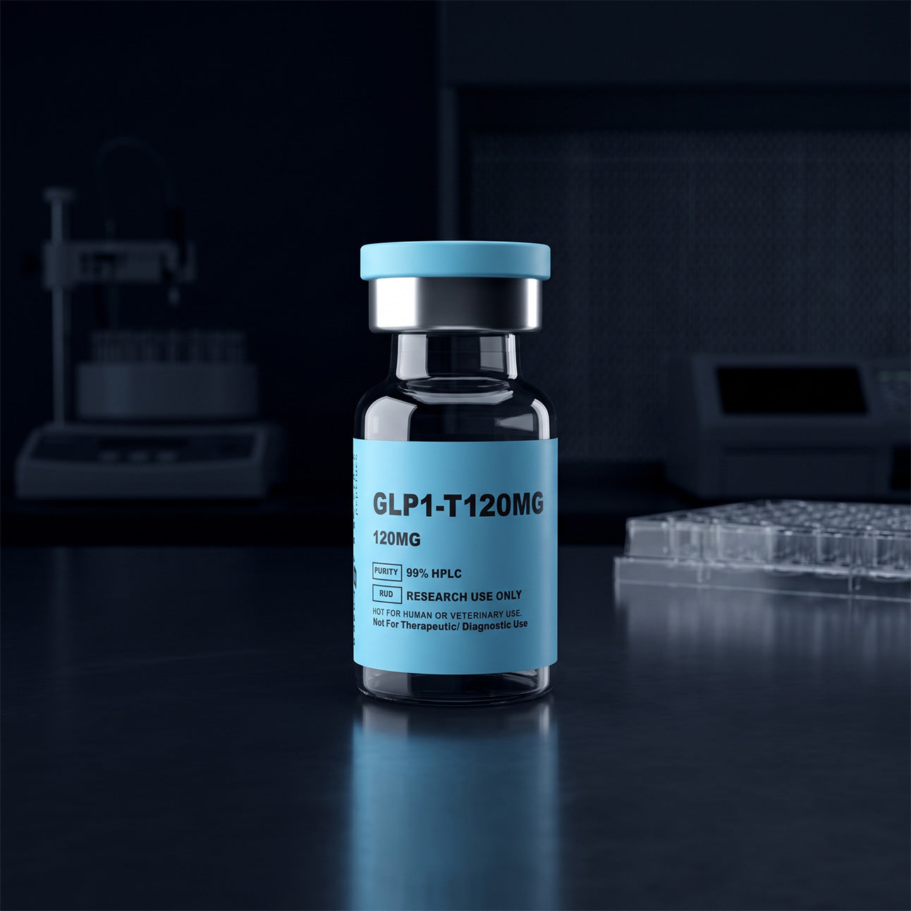 GLP1-T · 120mg Tirzepatide · Dual Receptor Agonist (GLP-1 + GIP) · Metabolic Research