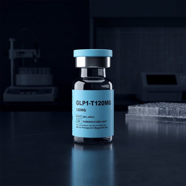 GLP1-T · 120mg Tirzepatide · Dual Receptor Agonist (GLP-1 + GIP) · Metabolic Research