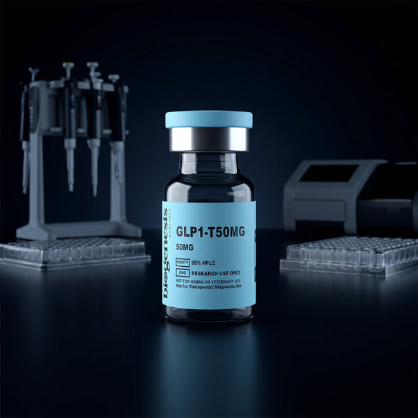 GLP1-T · 50mg Tirzepatide · Dual Receptor Agonist (GLP-1 + GIP) · Metabolic Research