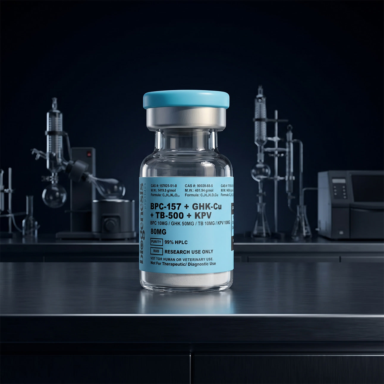KLOW — BPC-157 (10mg) + GHK-Cu (50mg) + TB-500 (10mg) + KPV (10mg)